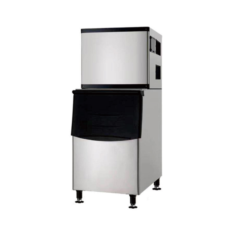 600LBS/24H Auto Self-Cleaning Commercial Ice Machine with 440LBS Stainless Steel Storage Bin
