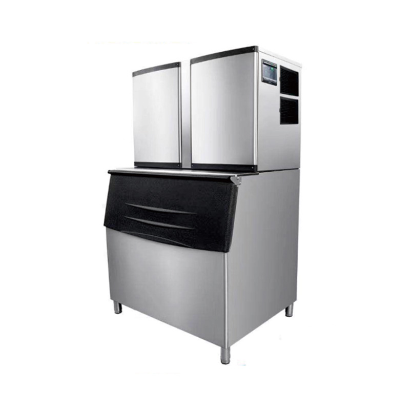 1980LBS/24H Commercial Ice Maker Machine with 700LBS Stainless Steel Storage Bin for Bar Cafe