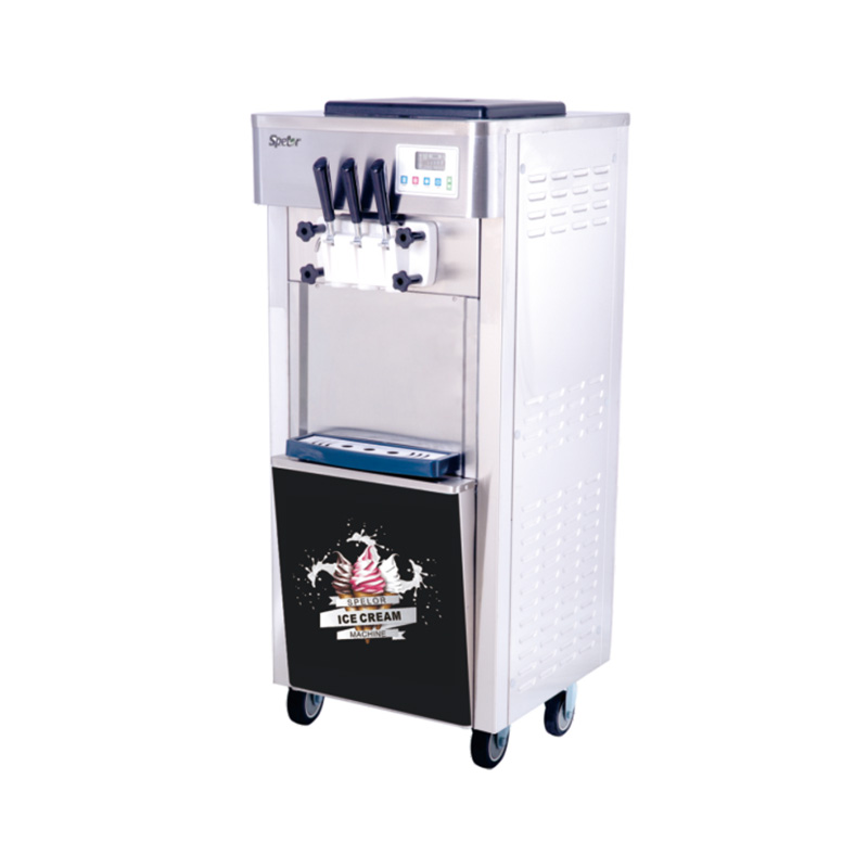 Spelor 3 Flavors Soft Serve Ice Cream Machine with Touch Screen for Bakery Store